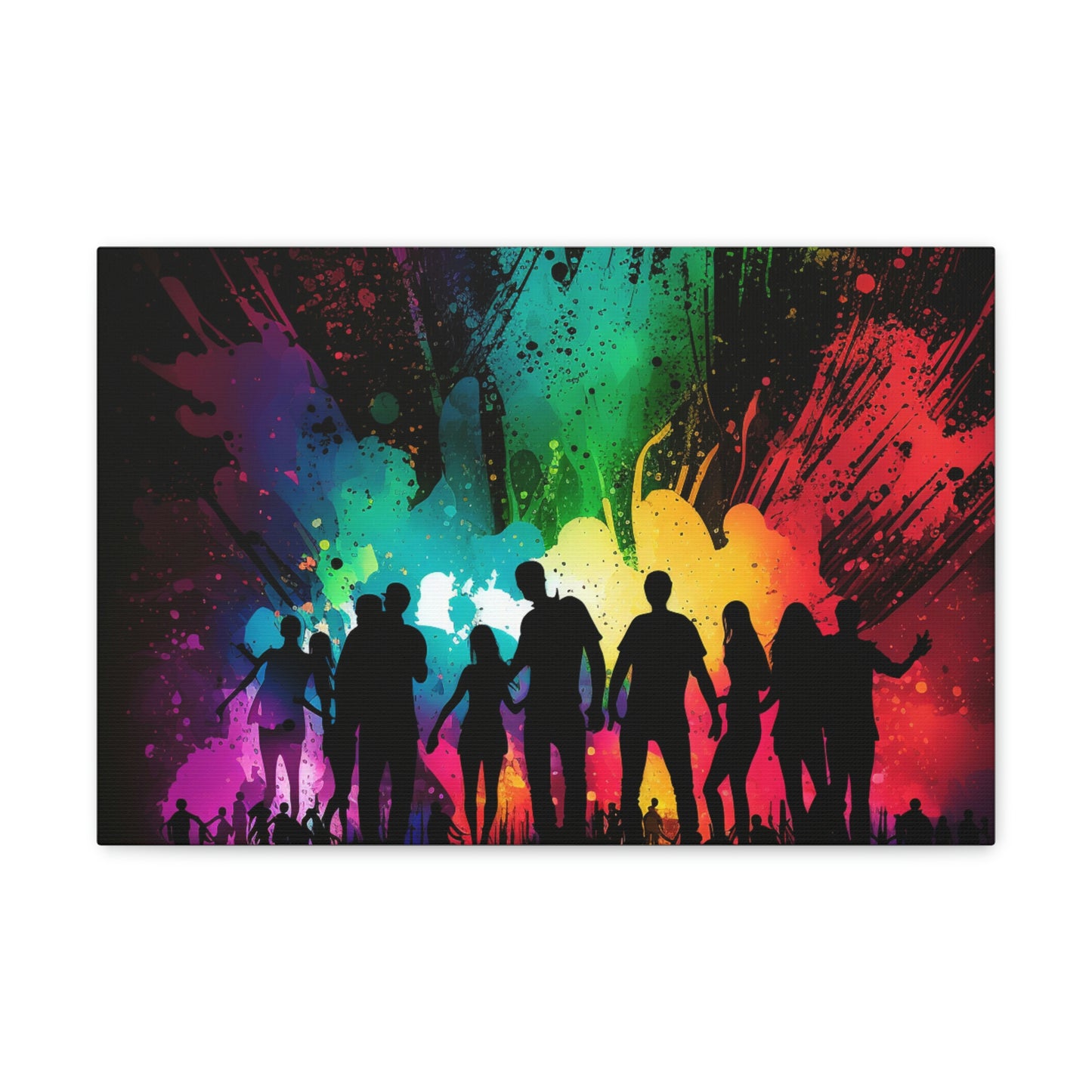 Canvas Gallery Wraps Silhouettes Color Party 1