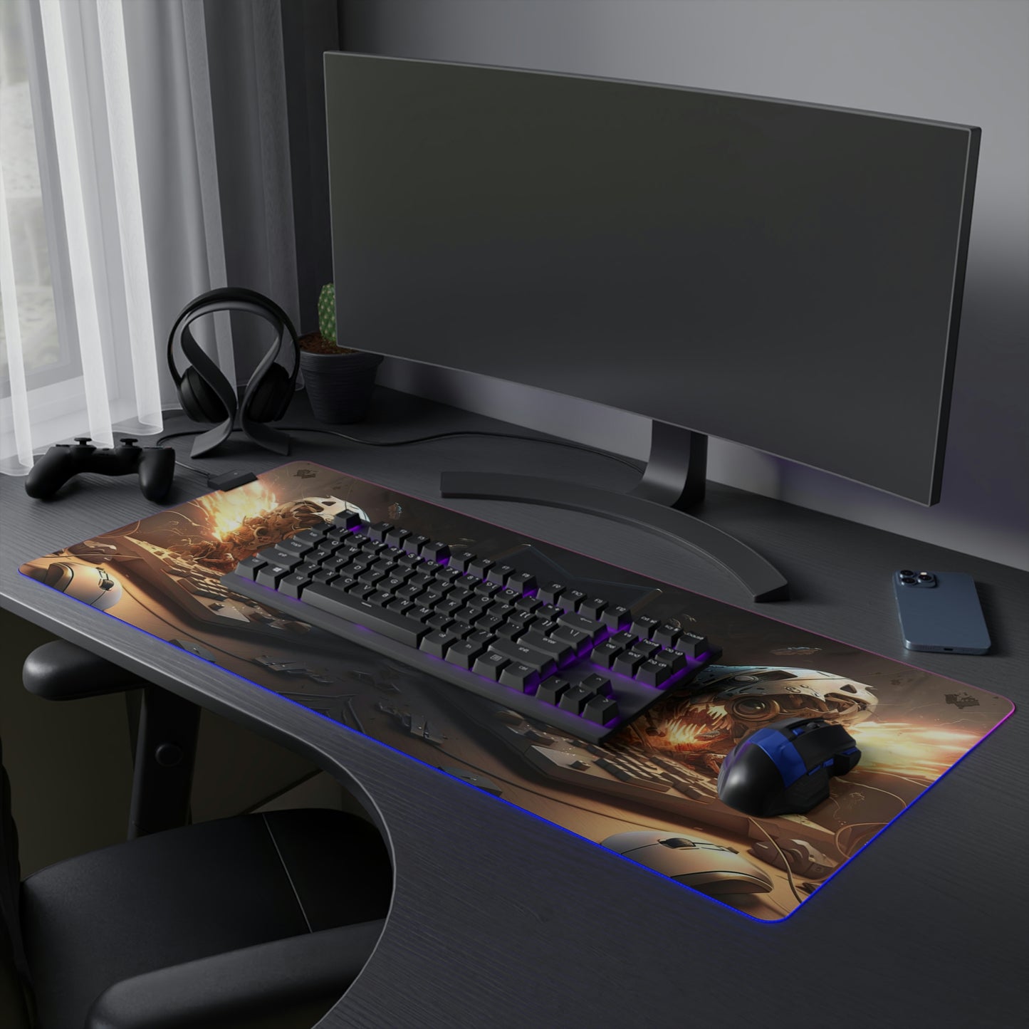 LED Gaming Mouse Pad Mouse Attack 1