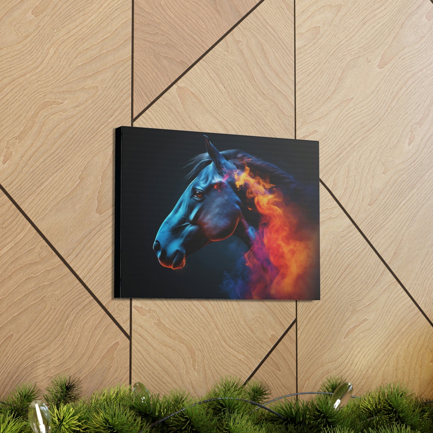 Canvas Gallery Wraps Neon Horses 4