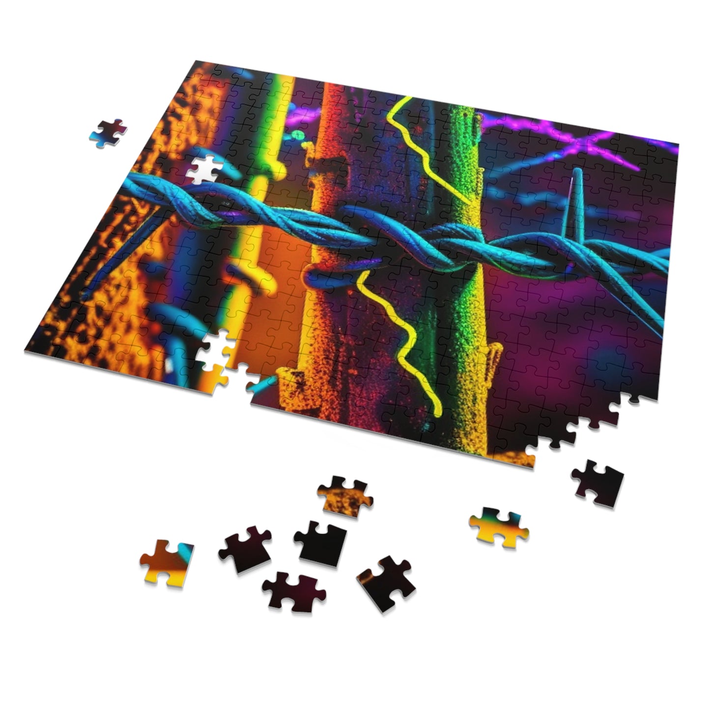 Jigsaw Puzzle (30, 110, 252, 500,1000-Piece) Macro Neon Barb 2