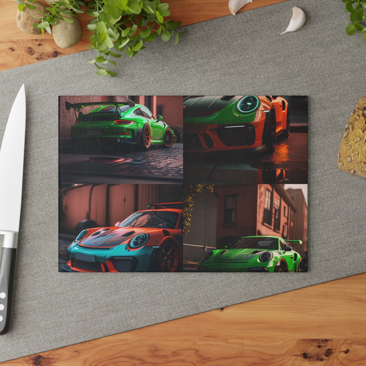 Glass Cutting Board porsche 911 gt3 5