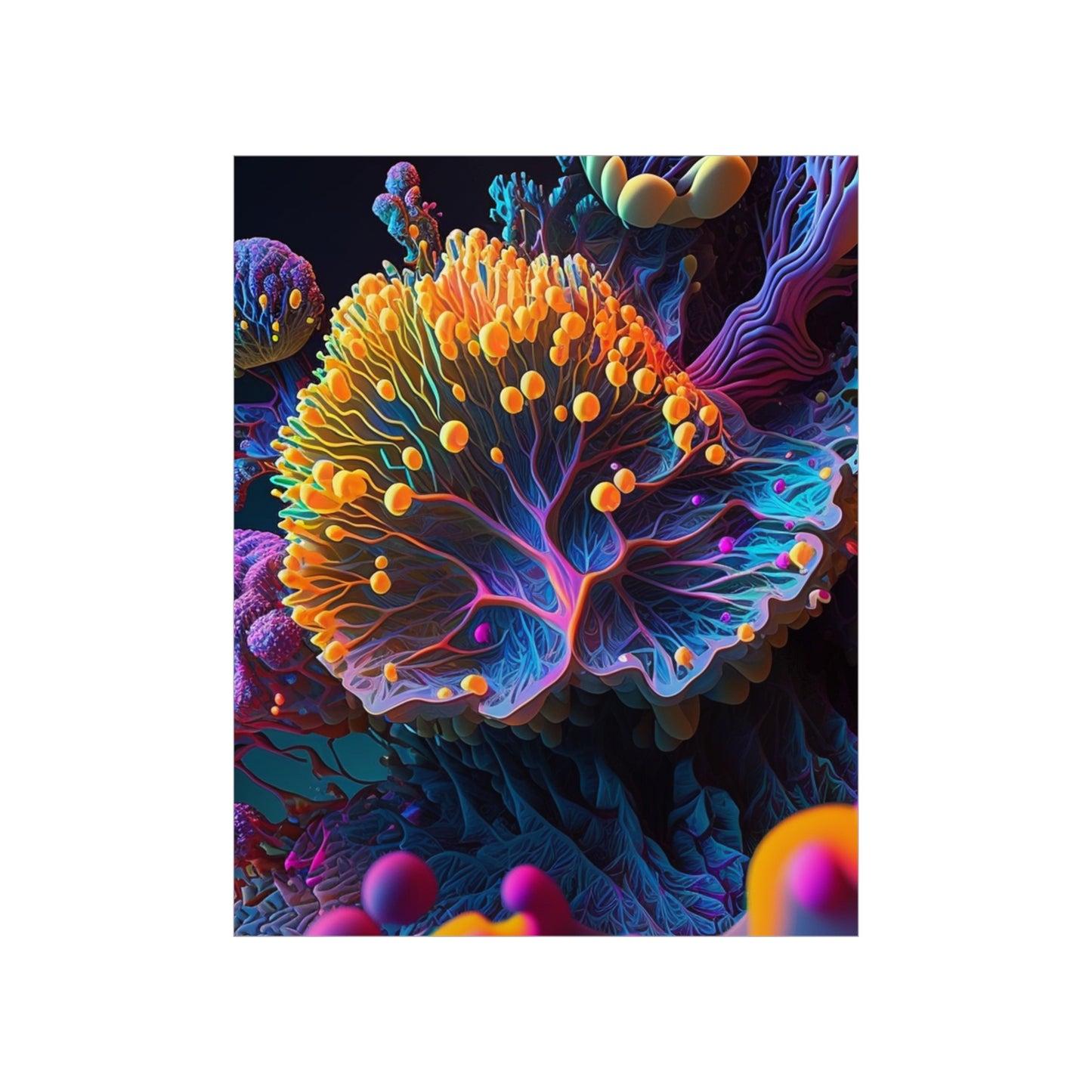 Premium Matte Vertical Posters Ocean Life Macro 1