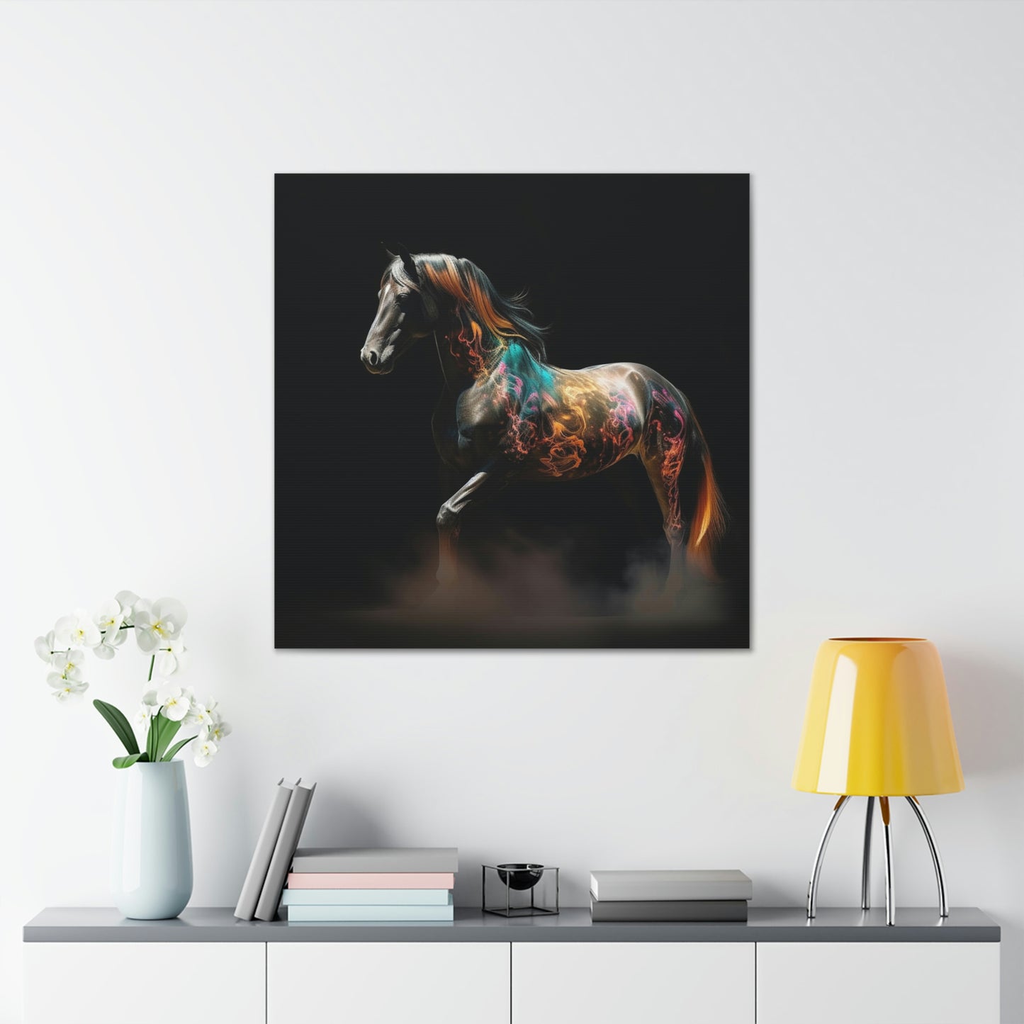 Canvas Gallery Wraps Horses smoke 4