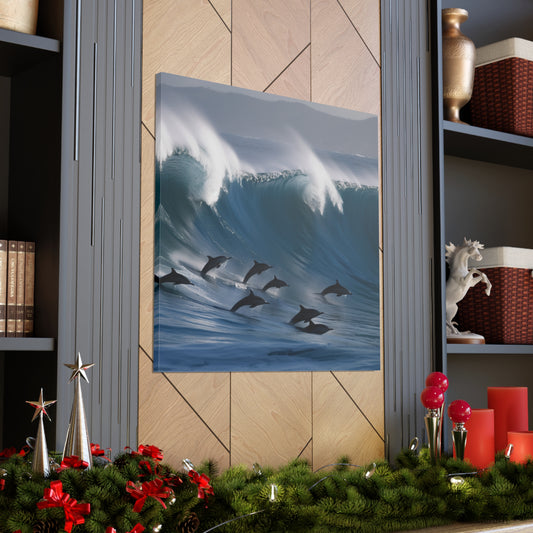 Canvas Gallery Wraps Dolphin Wave 3