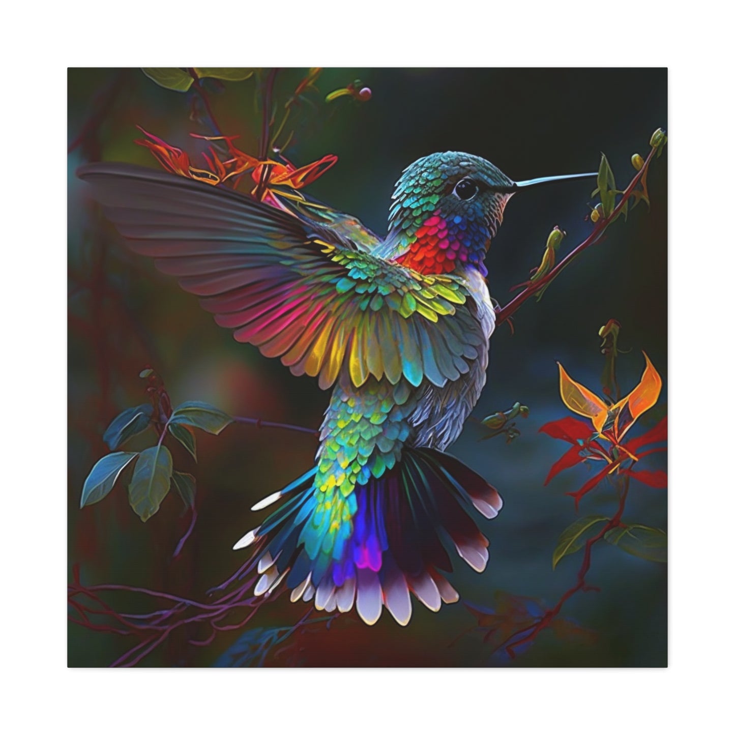 colorful hummingbird bright