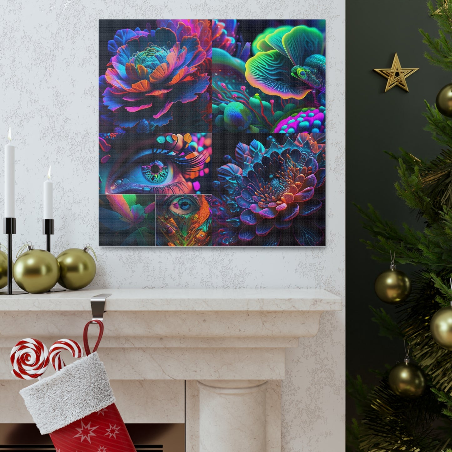 Canvas Gallery Wraps Neon Florescent Glow
