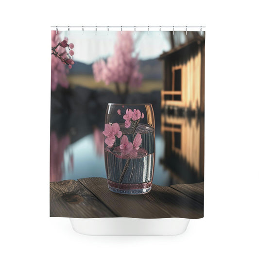 Polyester Shower Curtain Cherry blossom 1