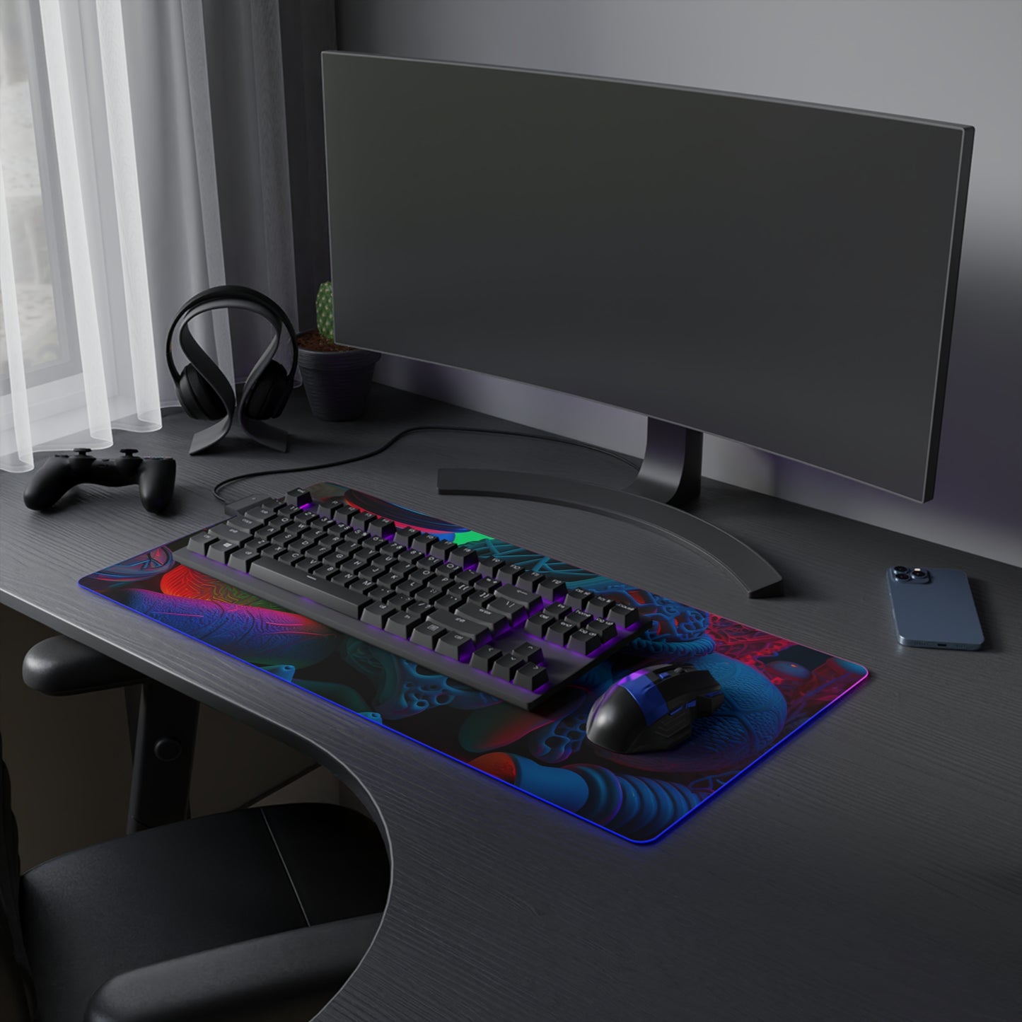 LED Gaming Mouse Pad Neon Glow 1