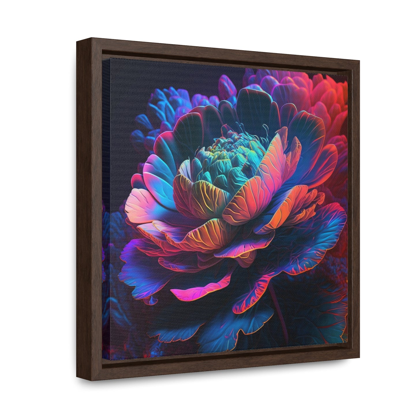 Gallery Canvas Wraps, Square Frame Neon Florescent Glow 1