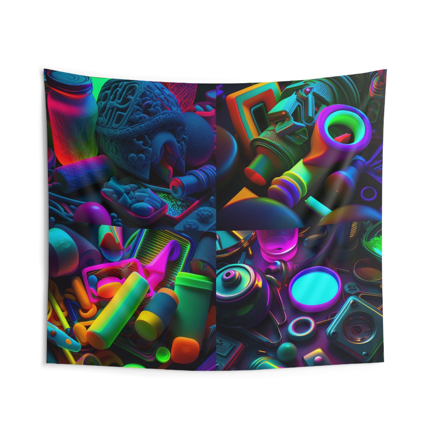 Indoor Wall Tapestries Neon Glow