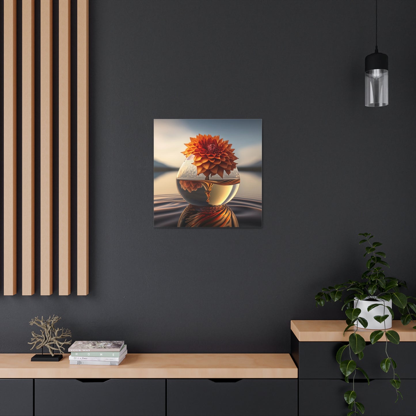 Canvas Gallery Wraps Dahlia Orange 1
