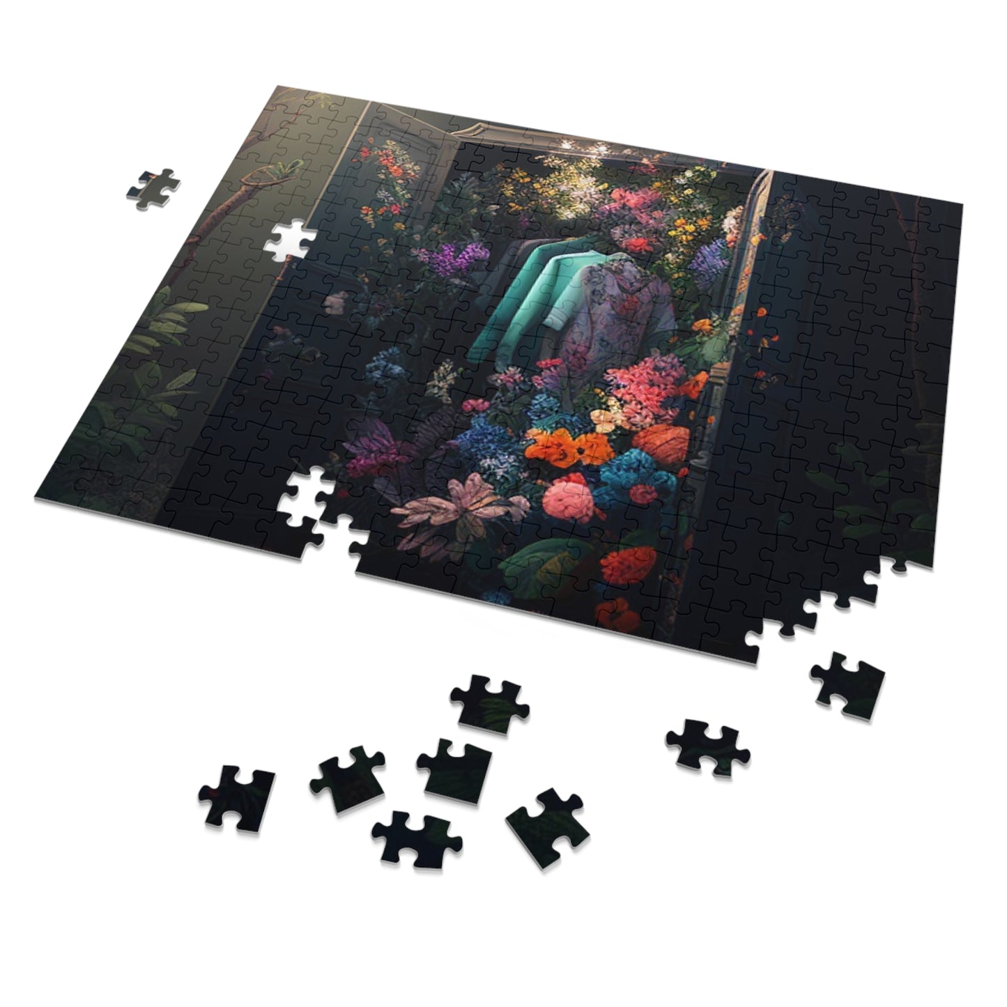 Jigsaw Puzzle (30, 110, 252, 500,1000-Piece) A Wardrobe Surrounded by Flowers 1