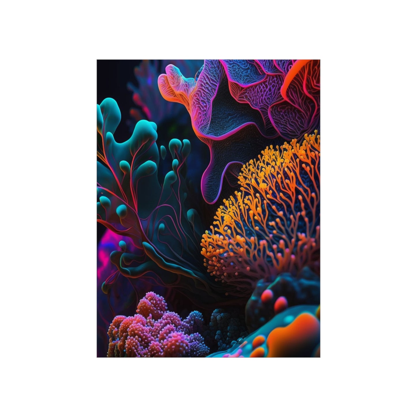 Premium Matte Vertical Posters Ocean Life Macro 2