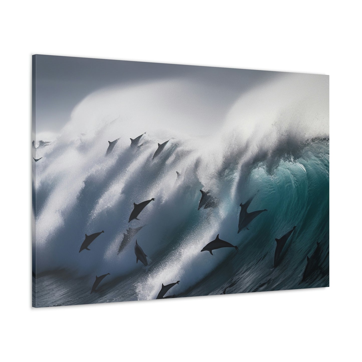 Canvas Gallery Wraps Dolphin Wave 1