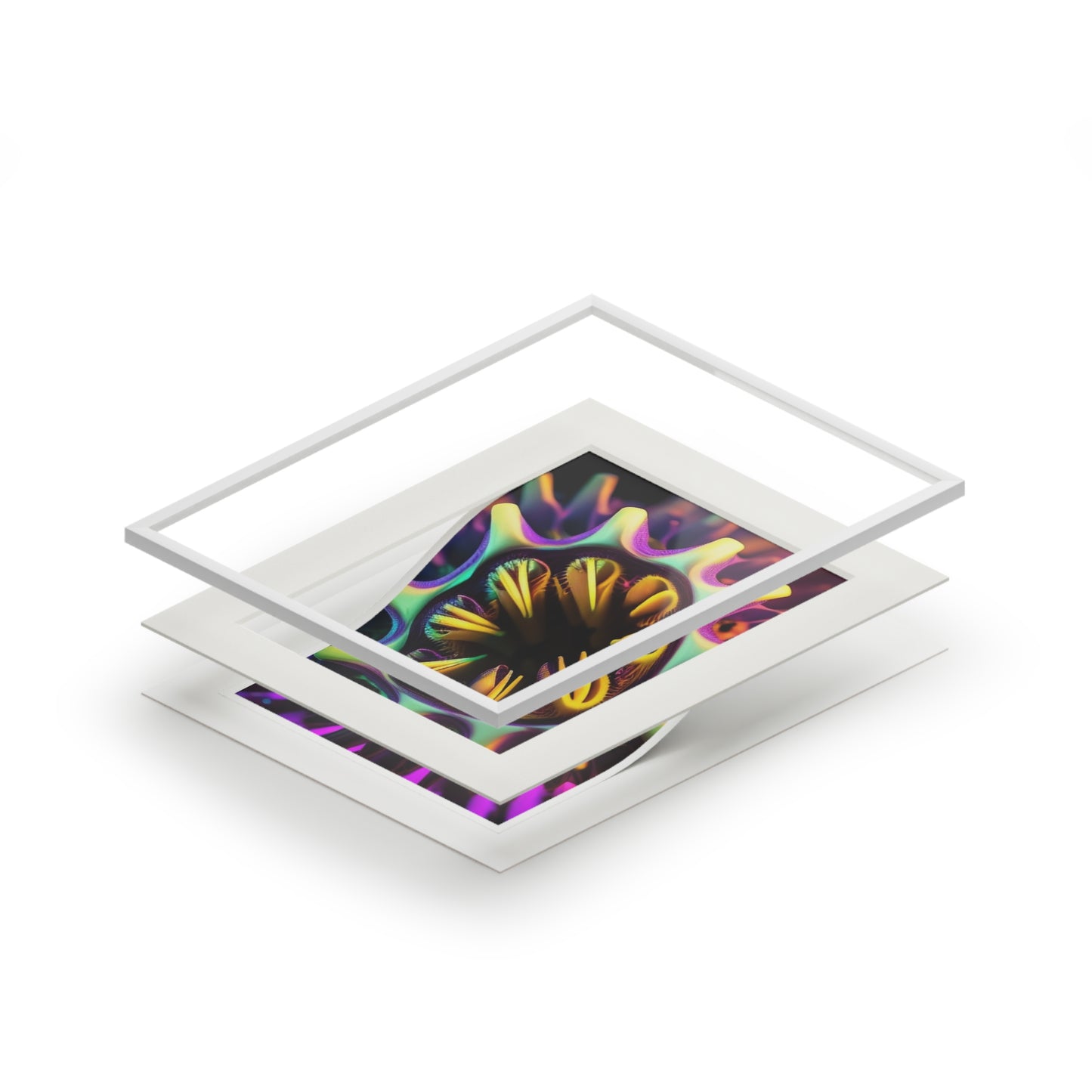 Fine Art Prints (Passepartout Paper Frame) Neon Macro 2