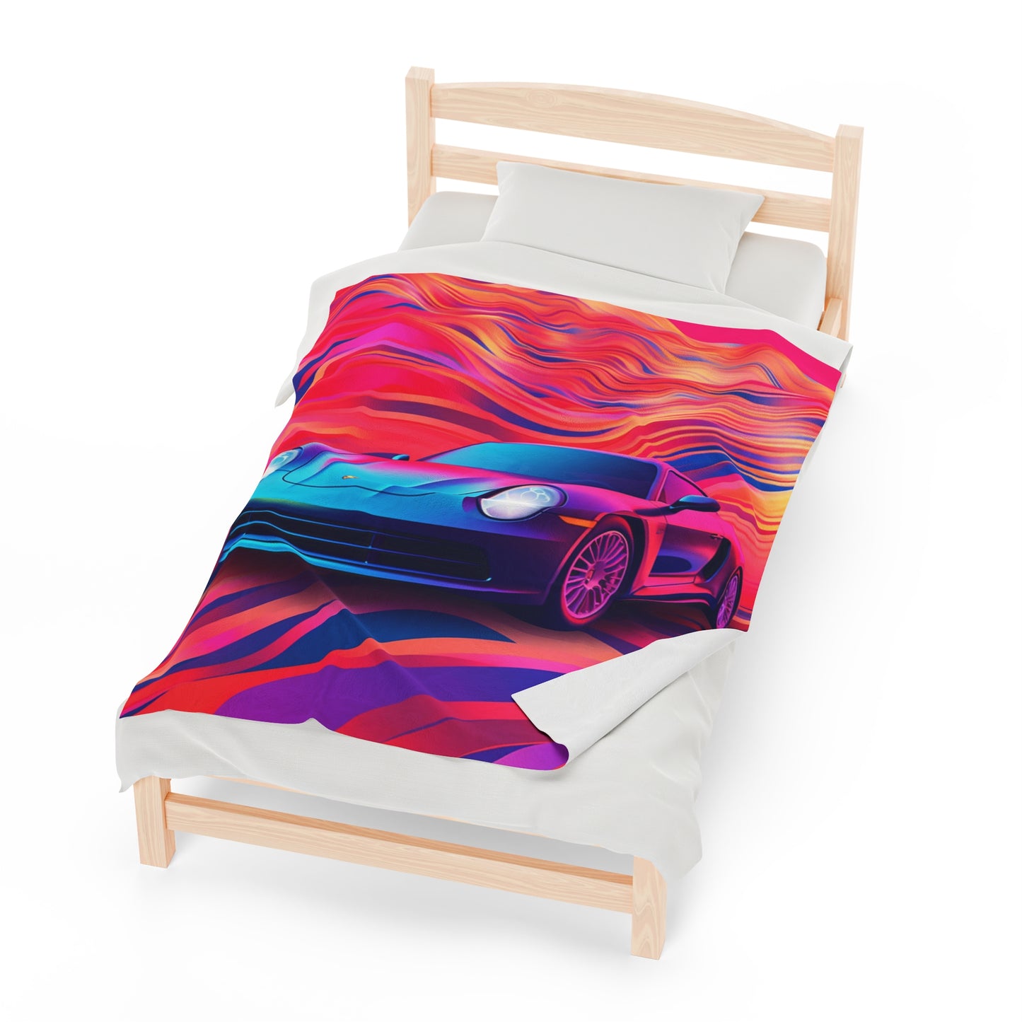 Velveteen Plush Blanket Porsche Water Fusion 3