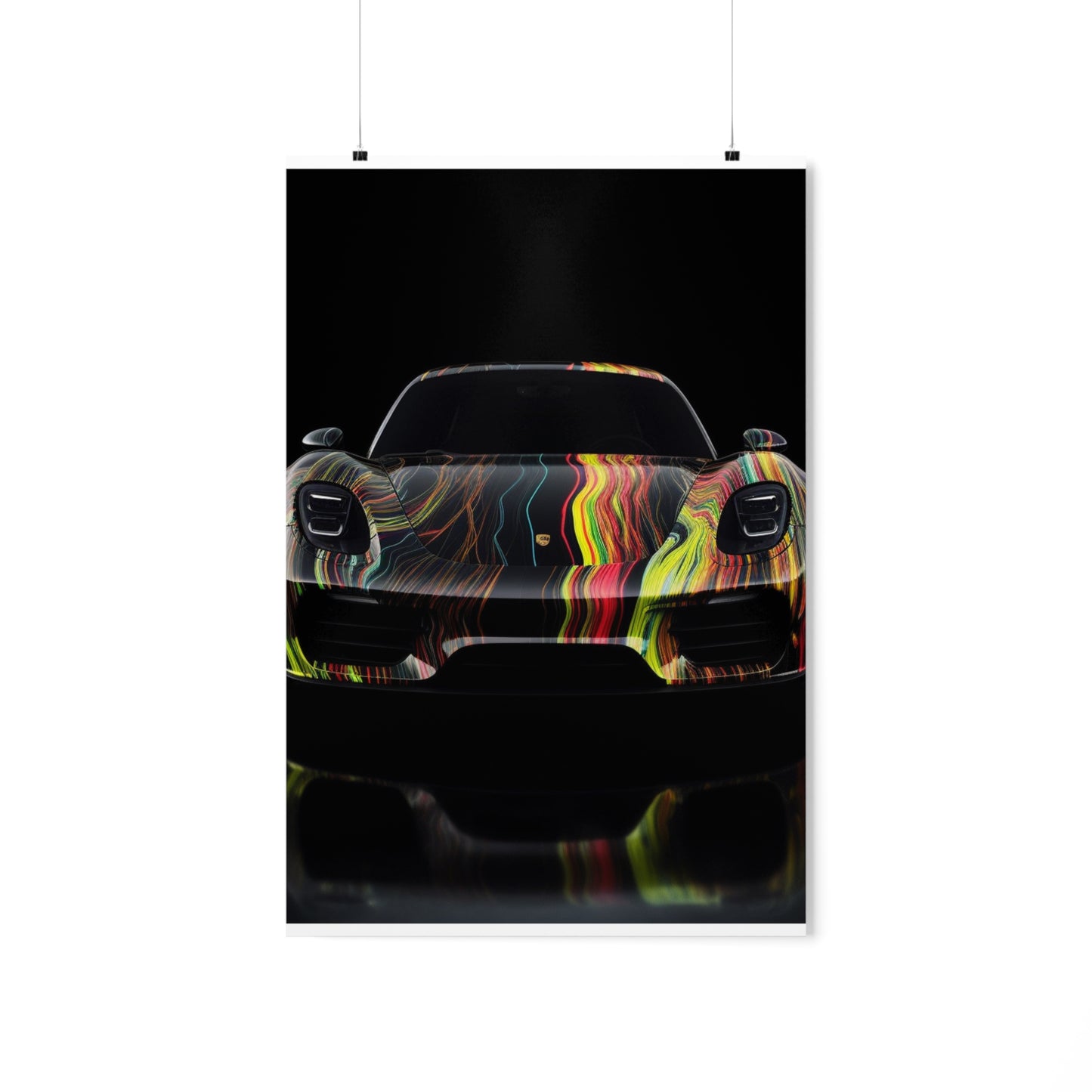 Premium Matte Vertical Posters Porsche Line 2