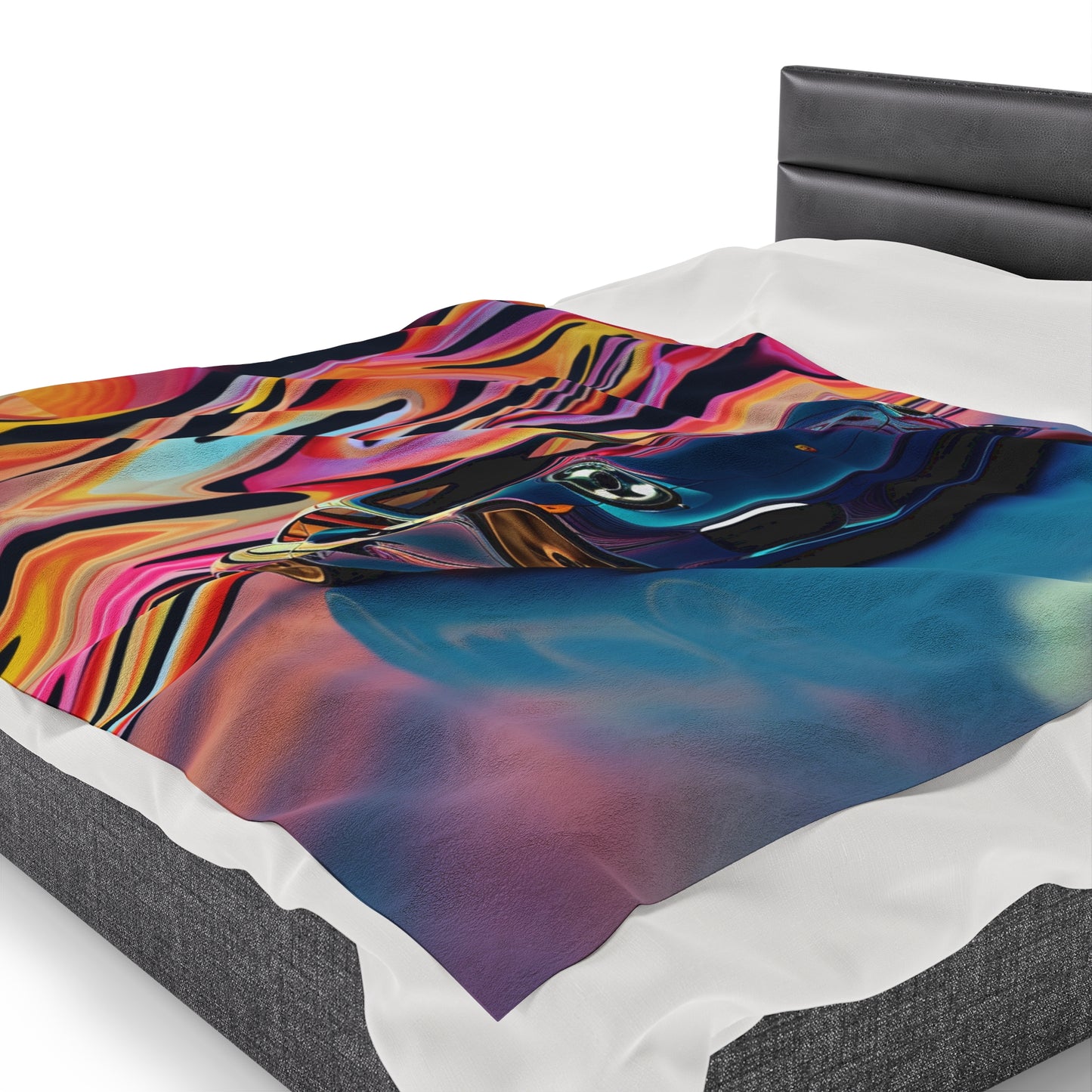 Velveteen Plush Blanket Porsche Water Fusion 2