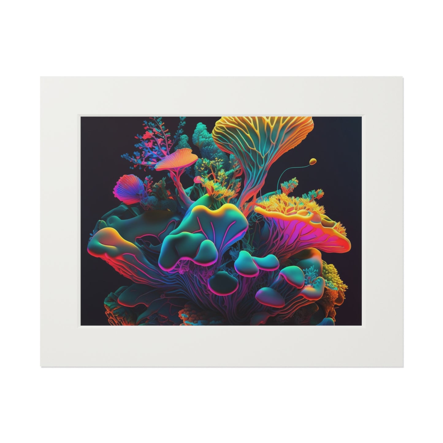 Fine Art Prints (Passepartout Paper Frame) Macro Coral Reef 1
