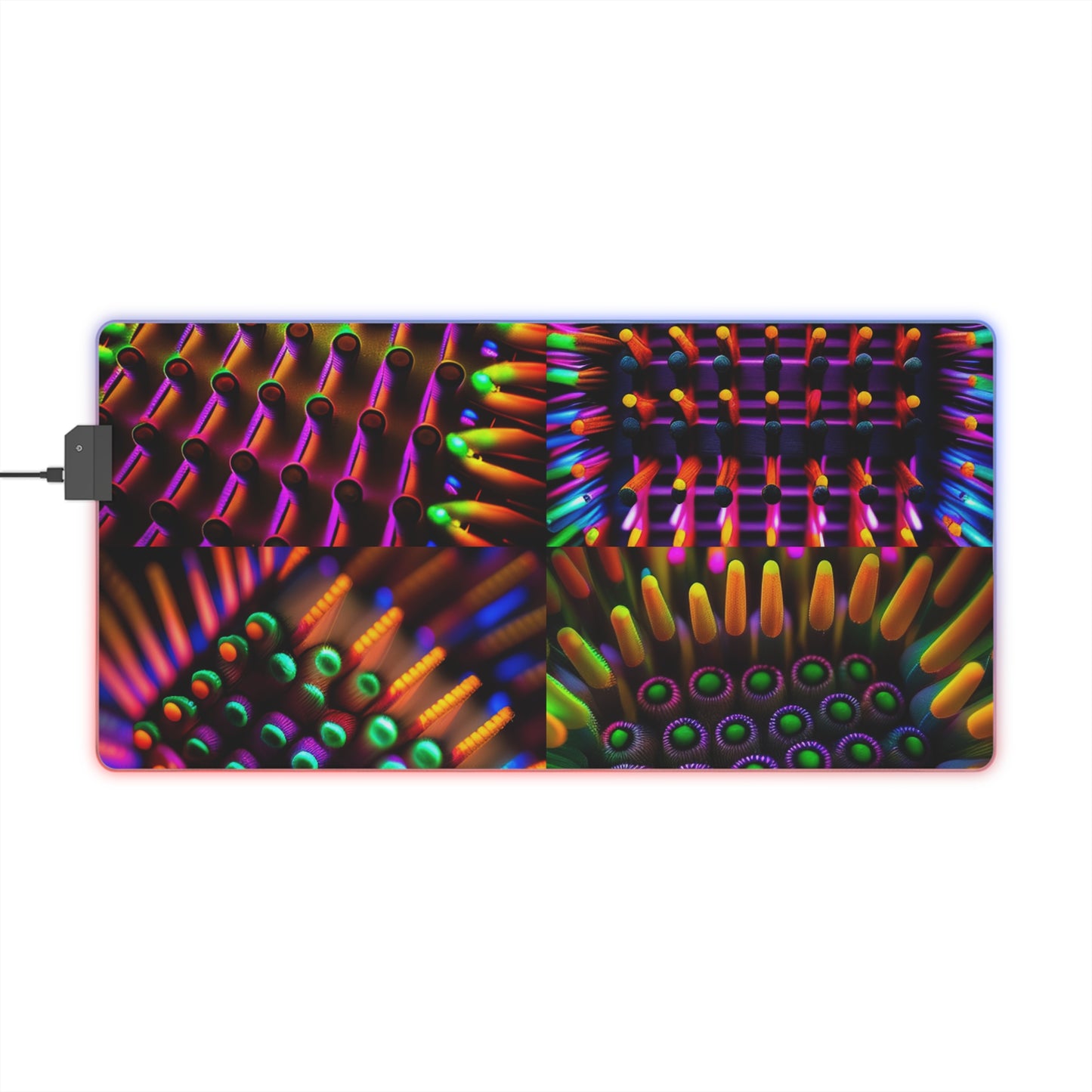 LED Gaming Mouse Pad Macro Cactus neon square