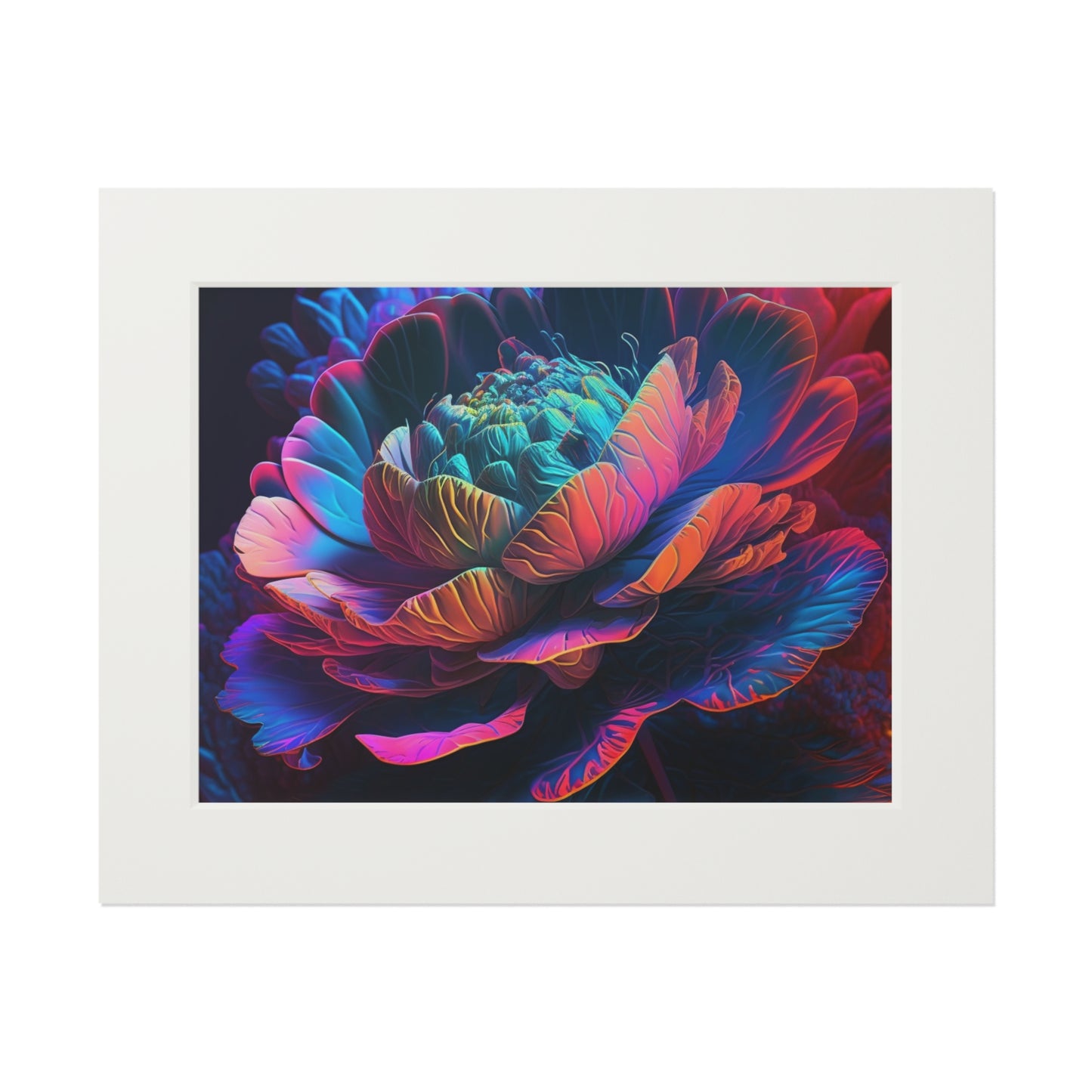 Fine Art Prints (Passepartout Paper Frame) Neon Florescent Glow 1