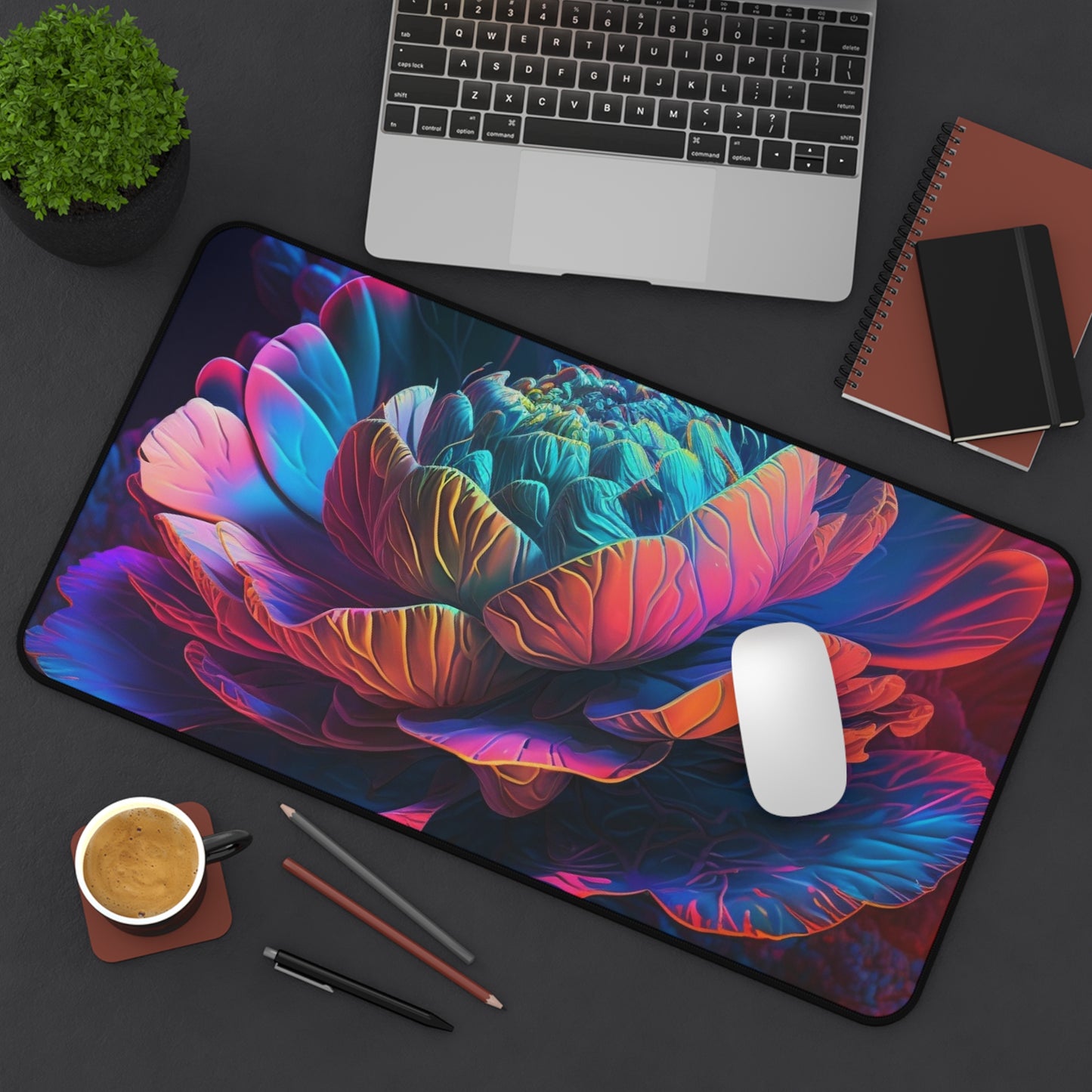 Desk Mat Neon Florescent Glow 1