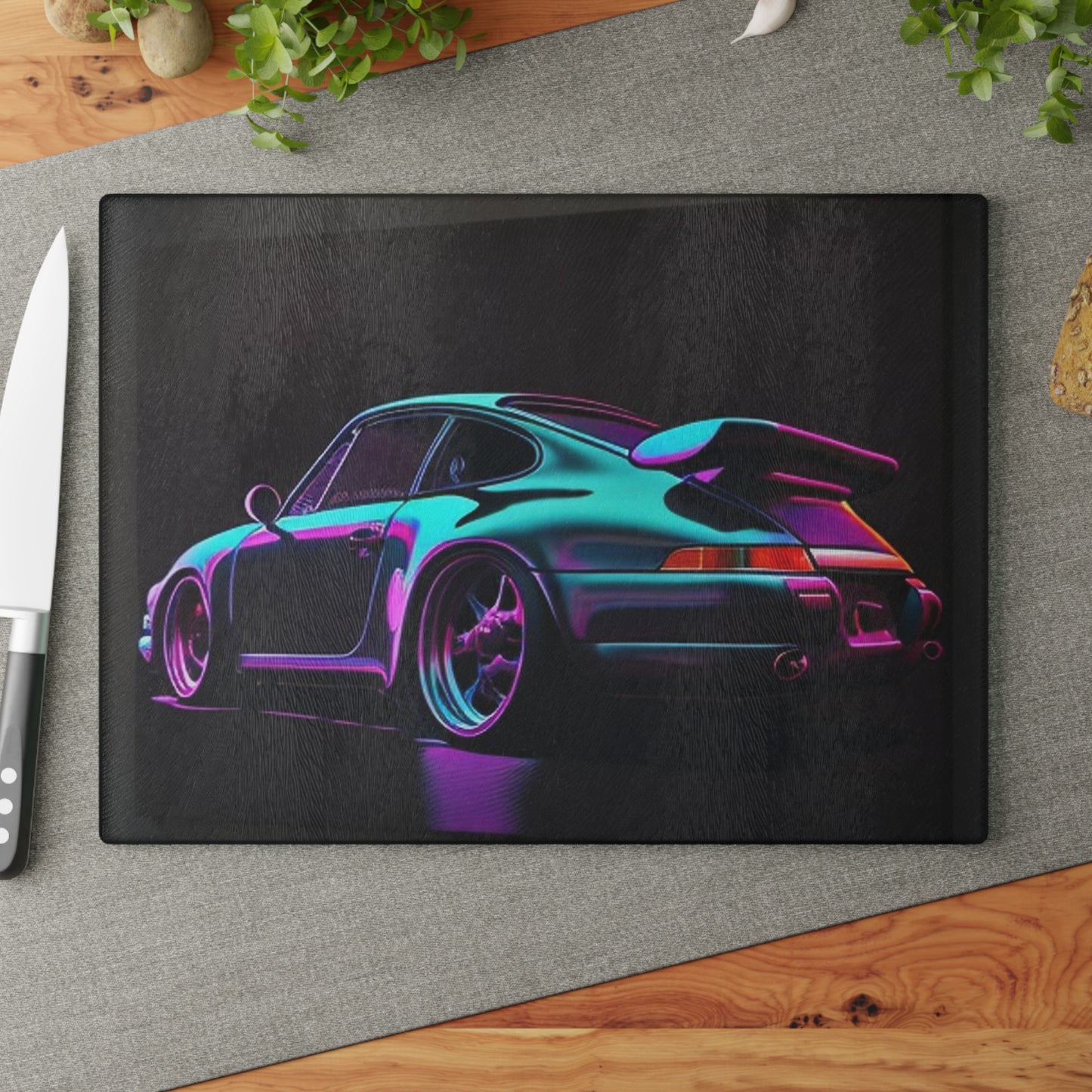 Glass Cutting Board Porsche Purple 2