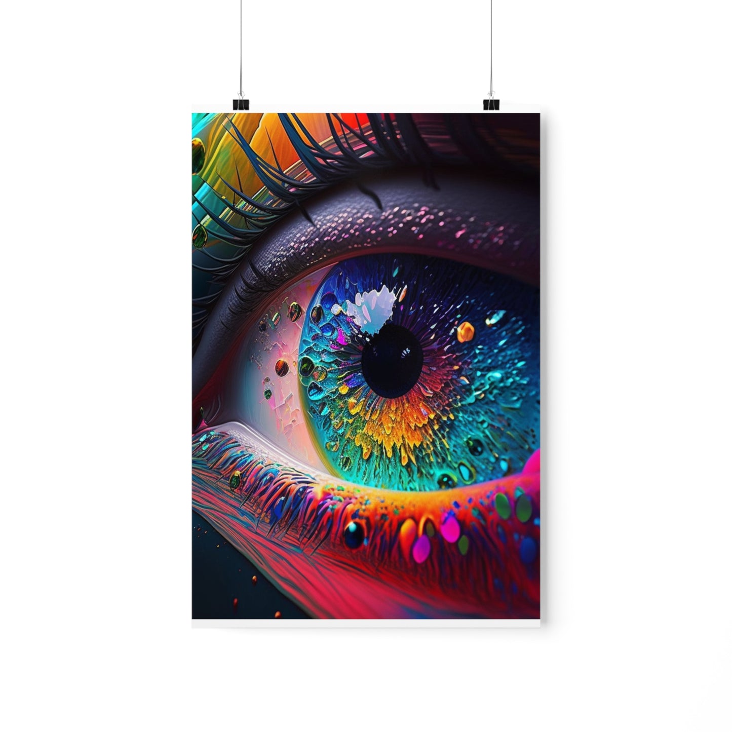 Premium Matte Vertical Posters Macro Eye Photo 3