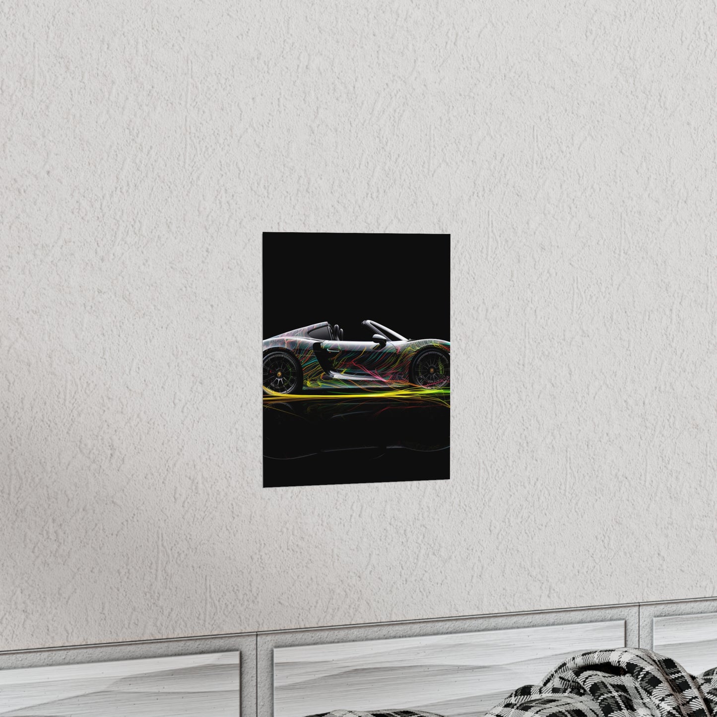 Premium Matte Vertical Posters Porsche Line 1