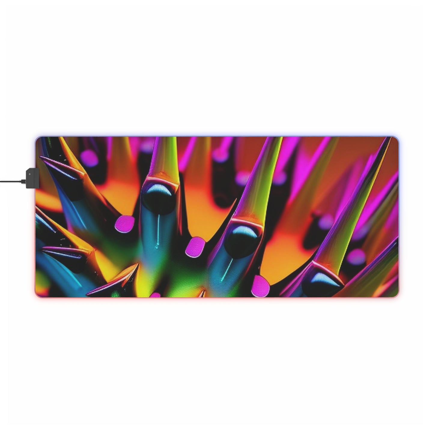 LED Gaming Mouse Pad Macro Neon Spike 1