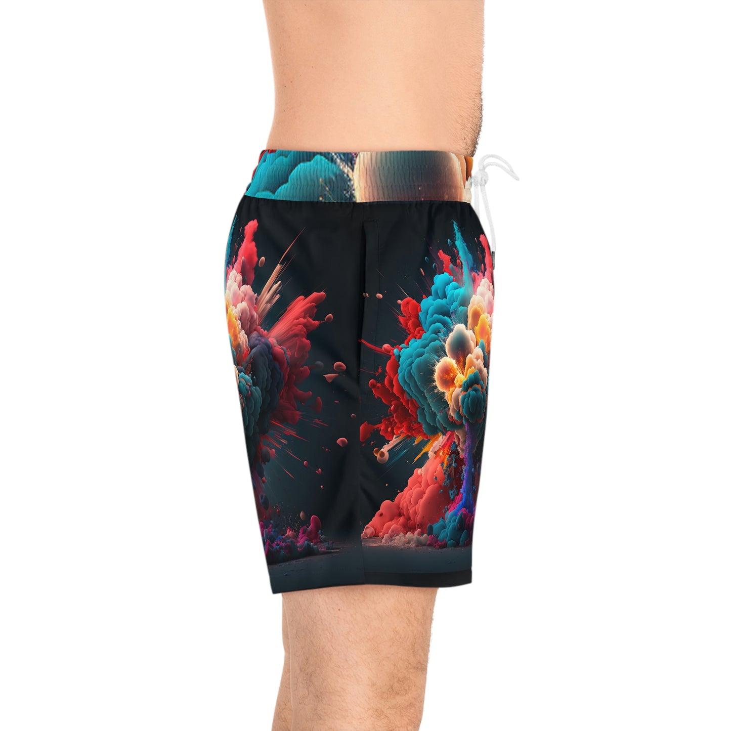 Men's Mid-Length Swim Shorts (AOP) color explosion 4