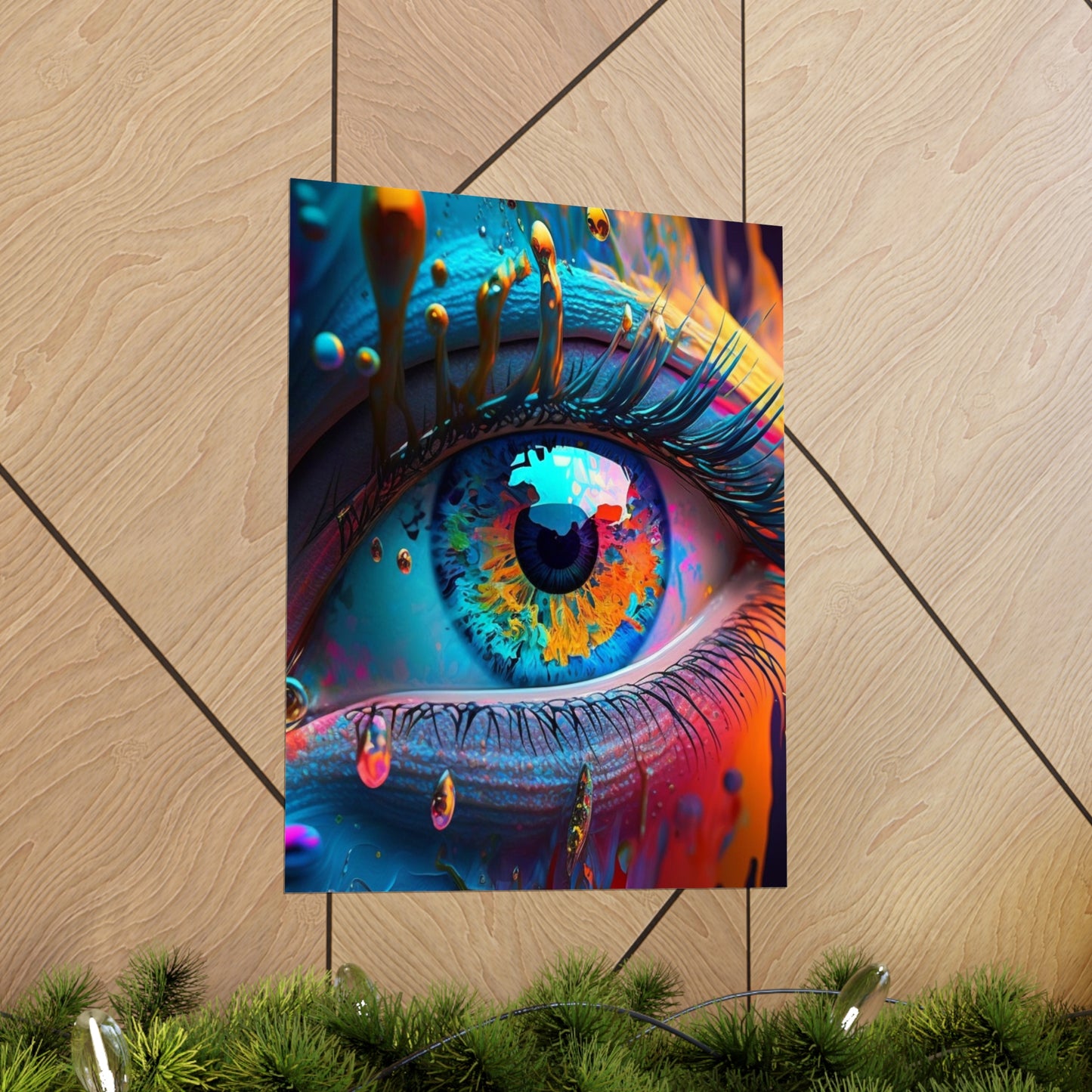 Premium Matte Vertical Posters Macro Eye Photo 1