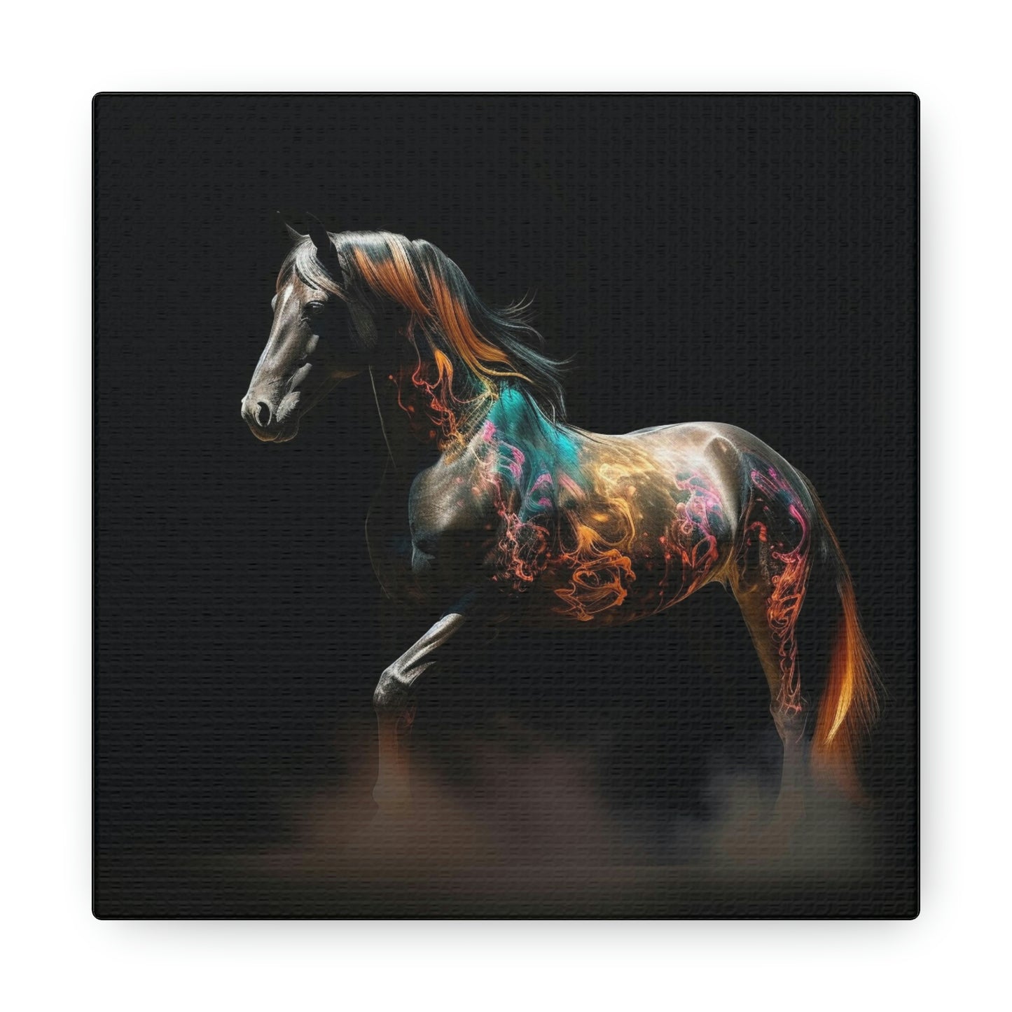 Canvas Gallery Wraps Horses smoke 4