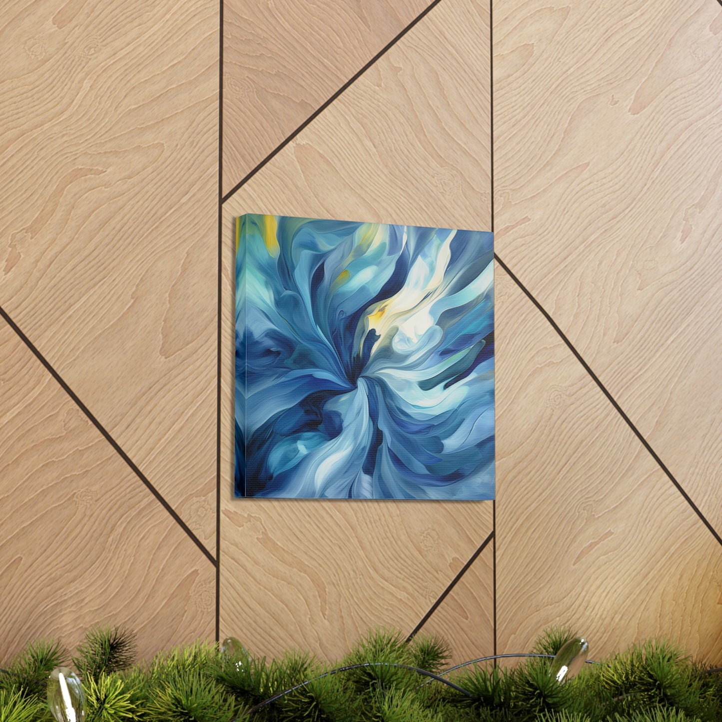 Canvas Gallery Wraps Blue Tluip Abstract 4