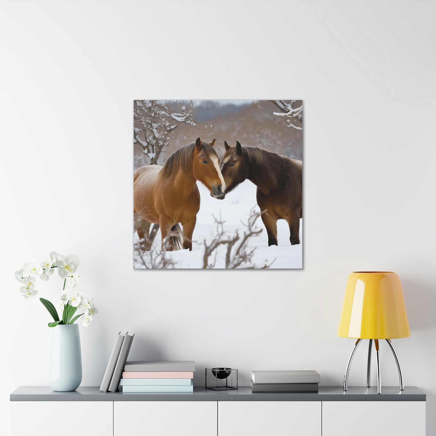 Canvas Gallery Wraps Horse Kiss 3