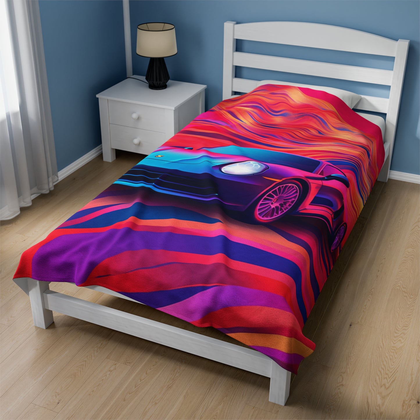 Velveteen Plush Blanket Porsche Water Fusion 3