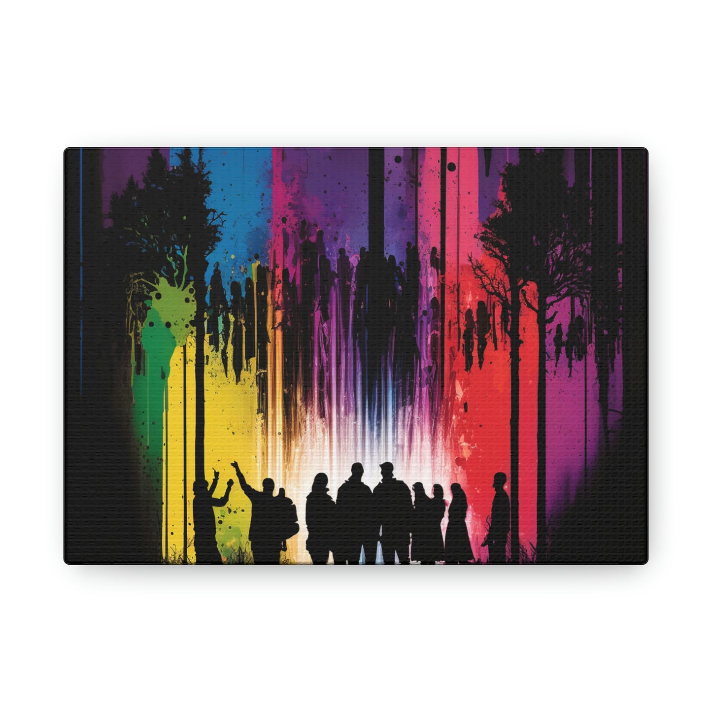 Canvas Gallery Wraps Silhouettes Color Party 3