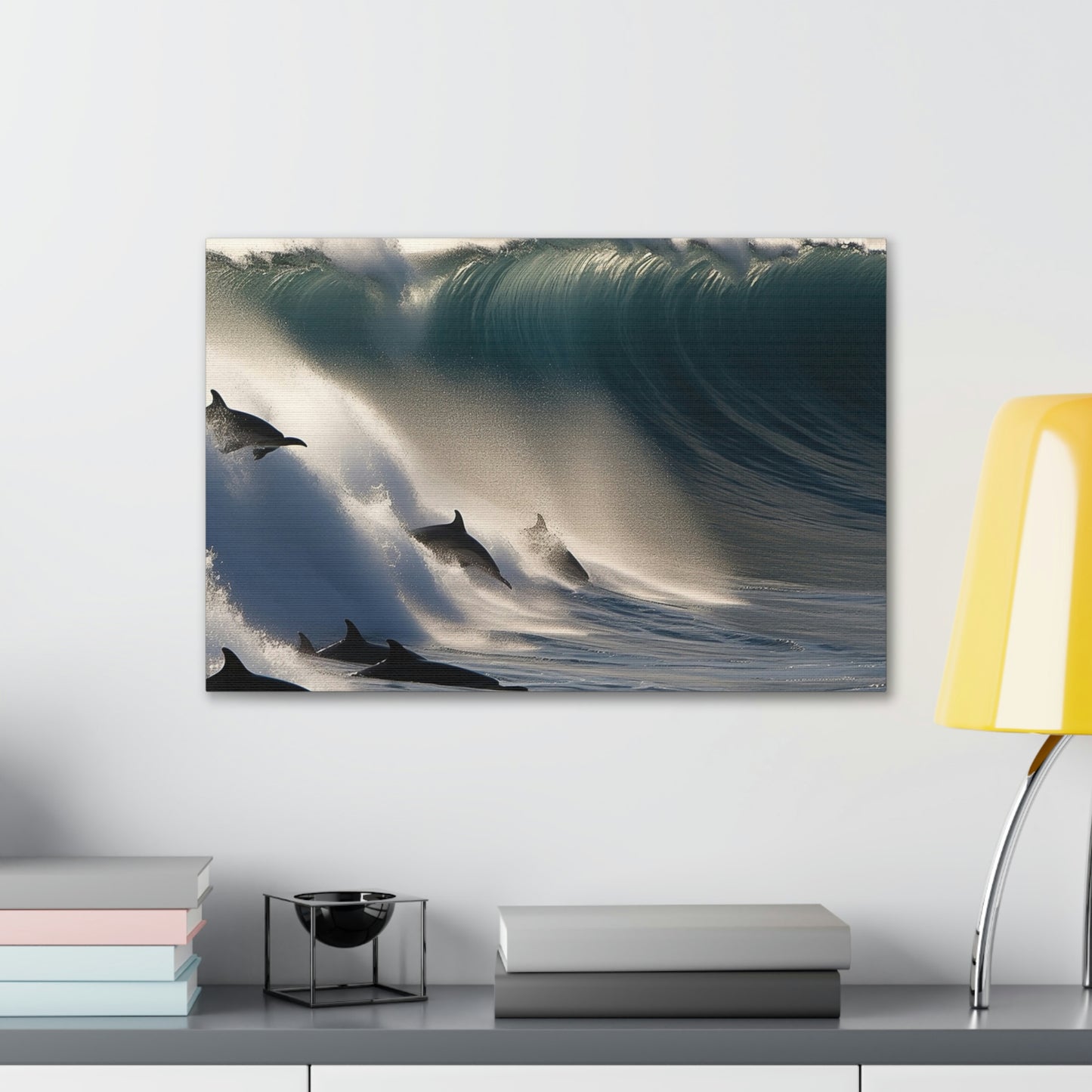 Canvas Gallery Wraps Dolphin Wave 2