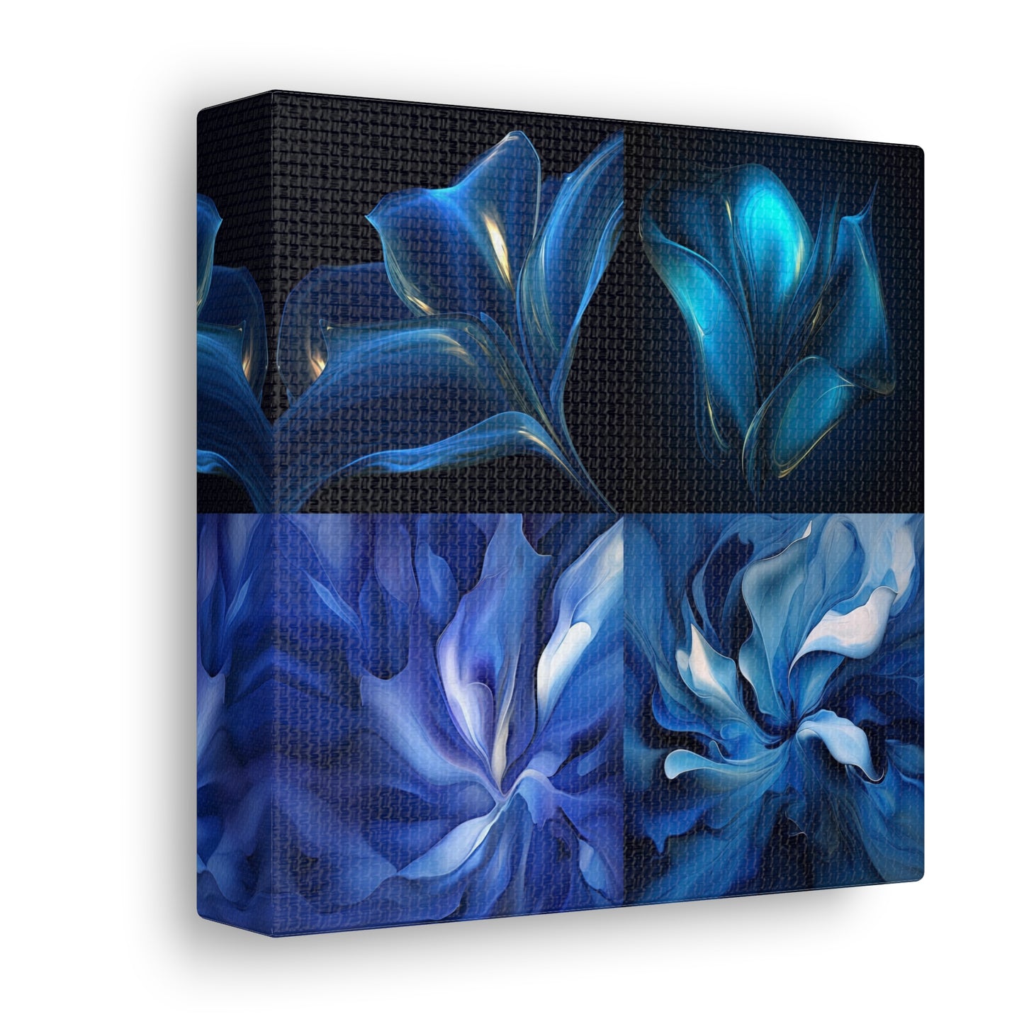 Canvas Gallery Wraps Abstract Blue Tulip 5