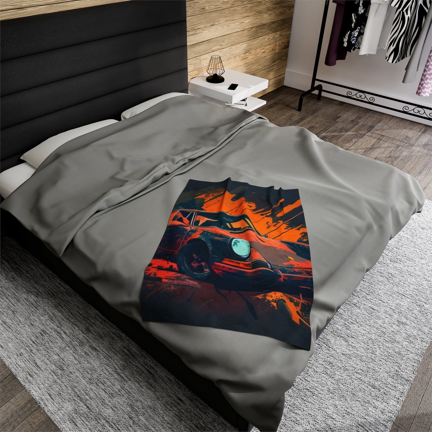 Velveteen Plush Blanket Porsche Abstract 3