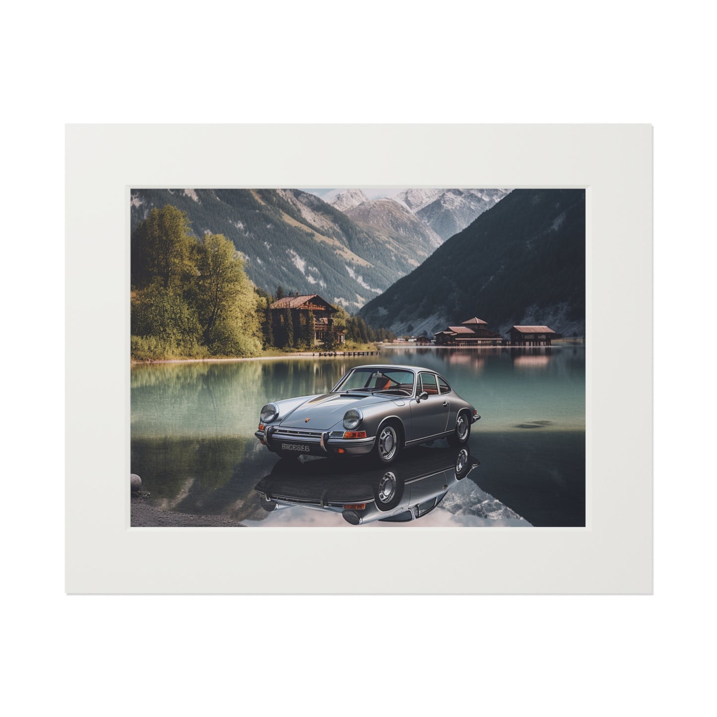 Fine Art Prints (Passepartout Paper Frame) Porsche Lake 2