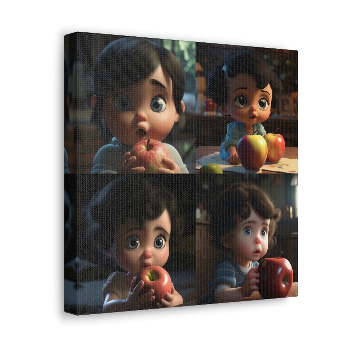 Canvas Gallery Wraps Girl apple 4 Pack