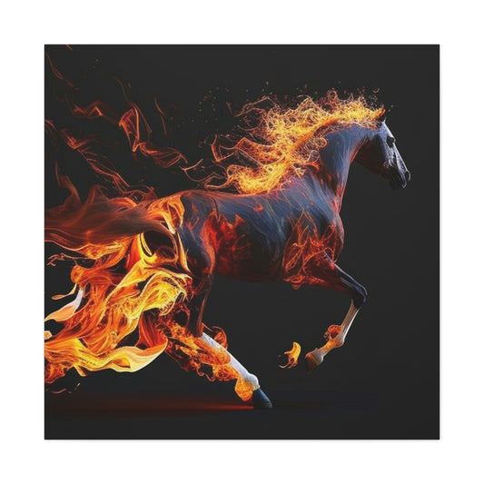 Canvas Gallery Wraps Horses Fire 4