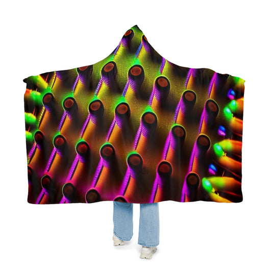 Snuggle Blanket Macro Cactus neon square 1
