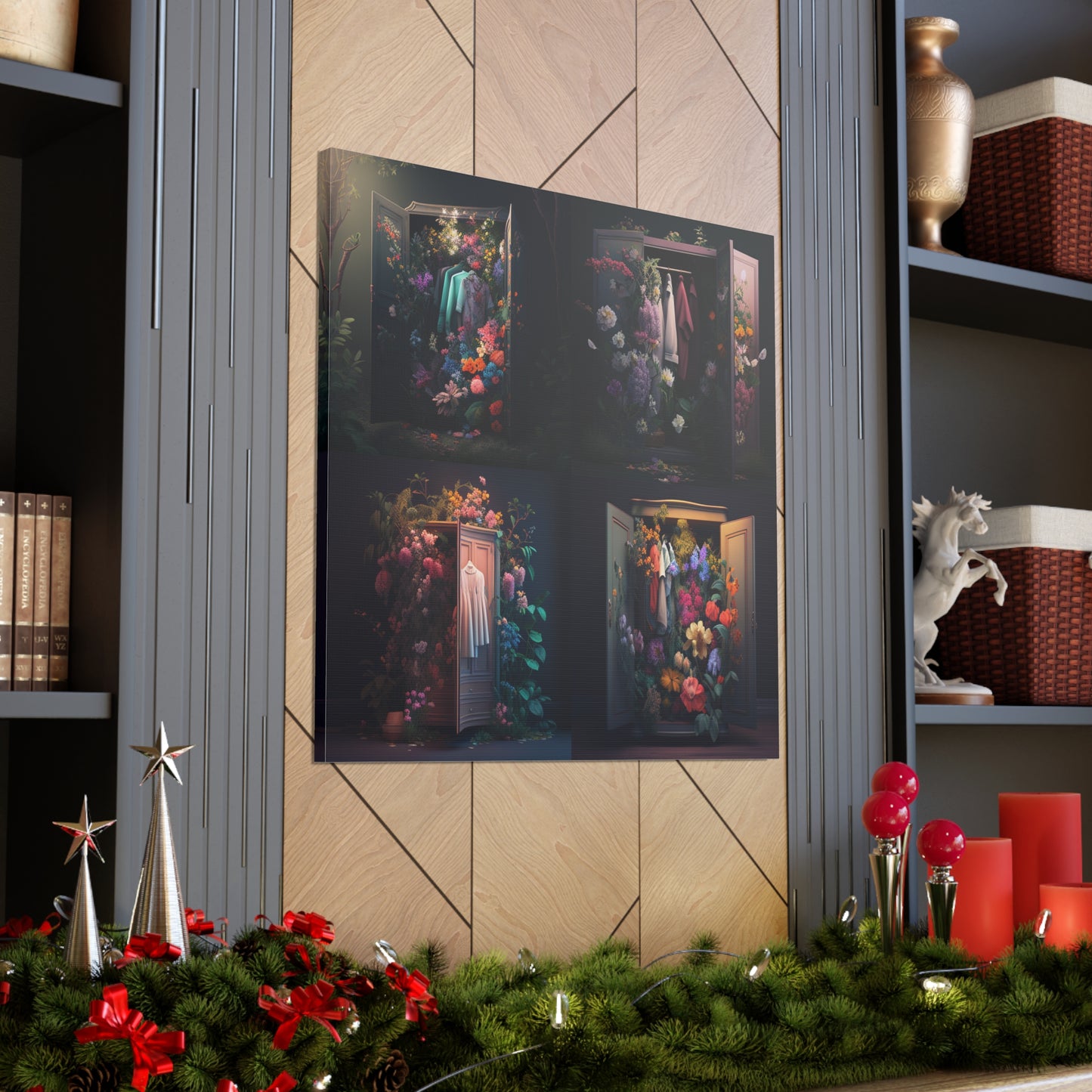 Canvas Gallery Wraps A Wardrobe Surrounded by Flowers 5