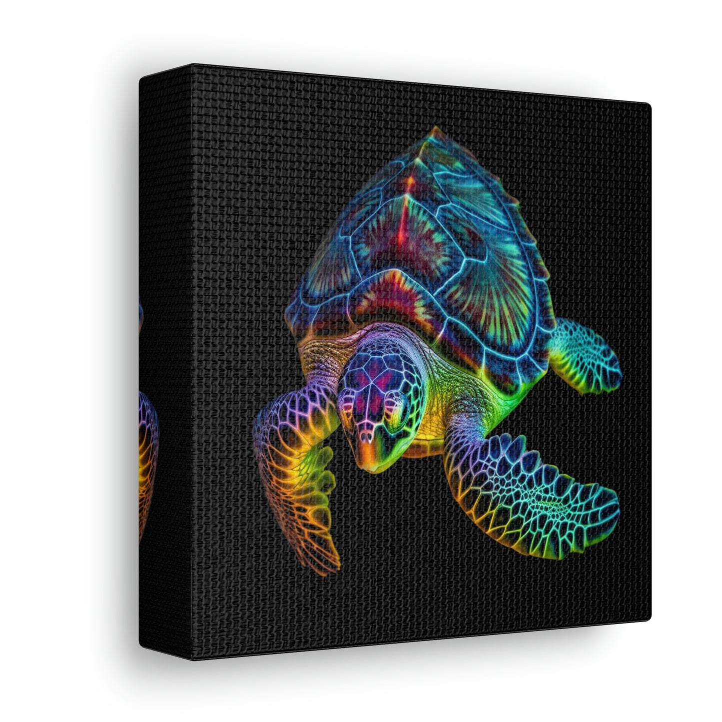 Canvas Gallery Wraps Neon Sea Turtle 1