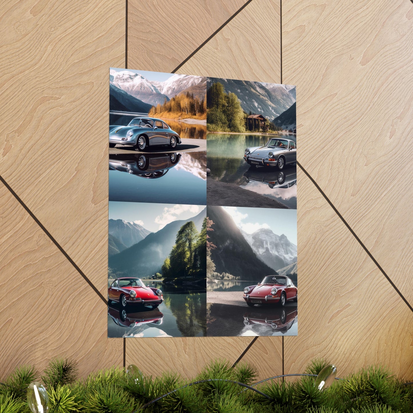 Premium Matte Vertical Posters Porsche Lake 5