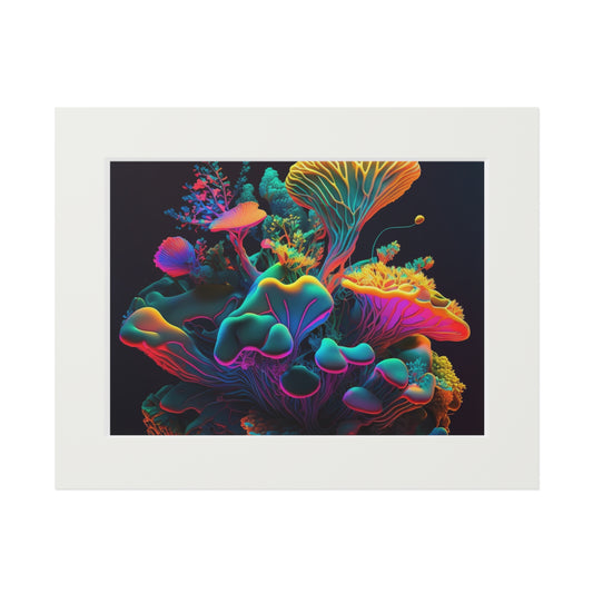 Fine Art Prints (Passepartout Paper Frame) Macro Coral Reef 1