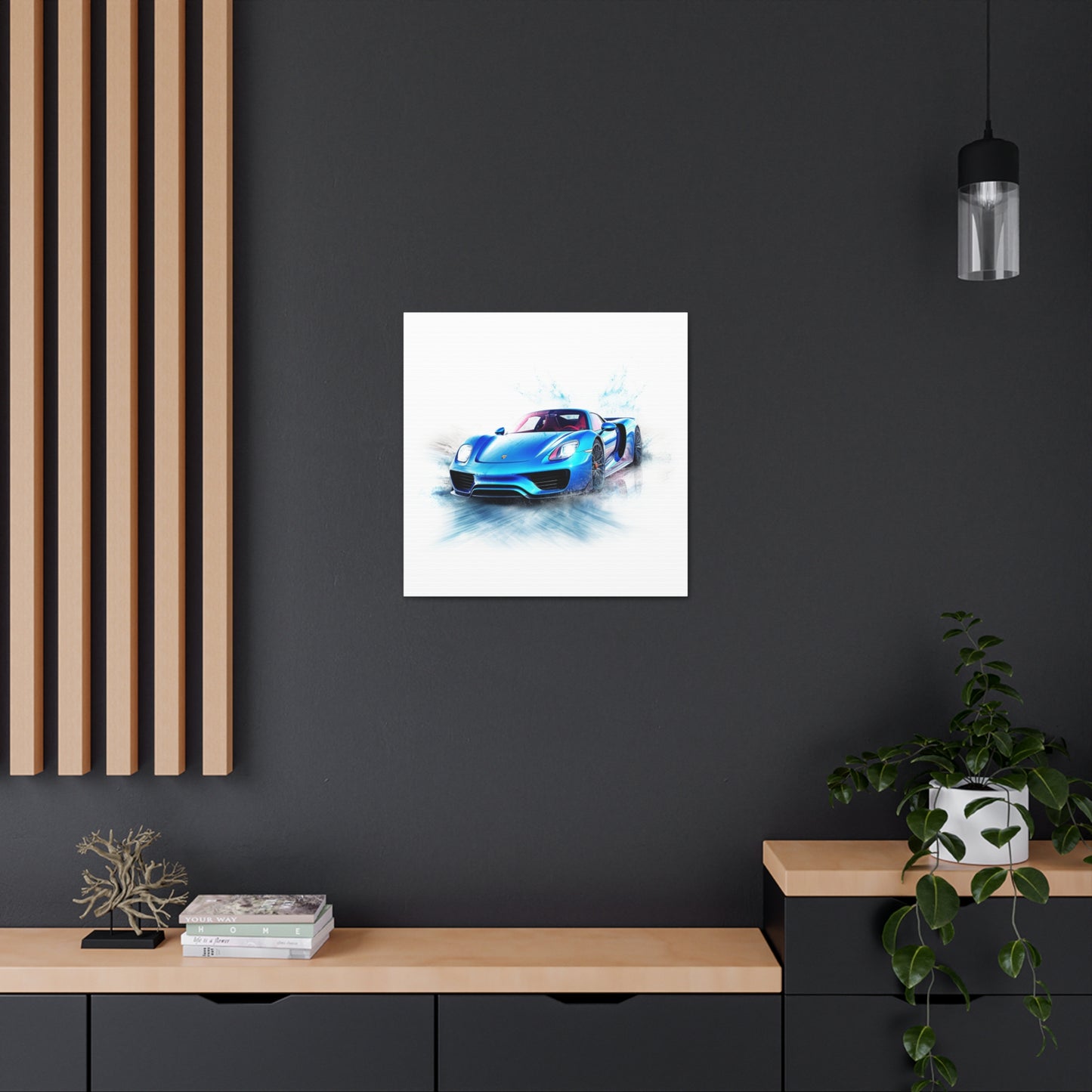 Canvas Gallery Wraps 918 Spyder with white background driving fast on water 1