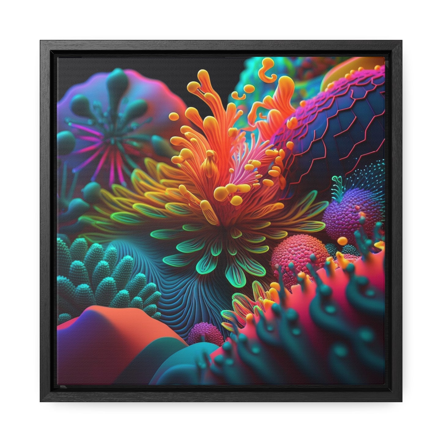 Gallery Canvas Wraps, Square Frame Ocean Life Macro 3